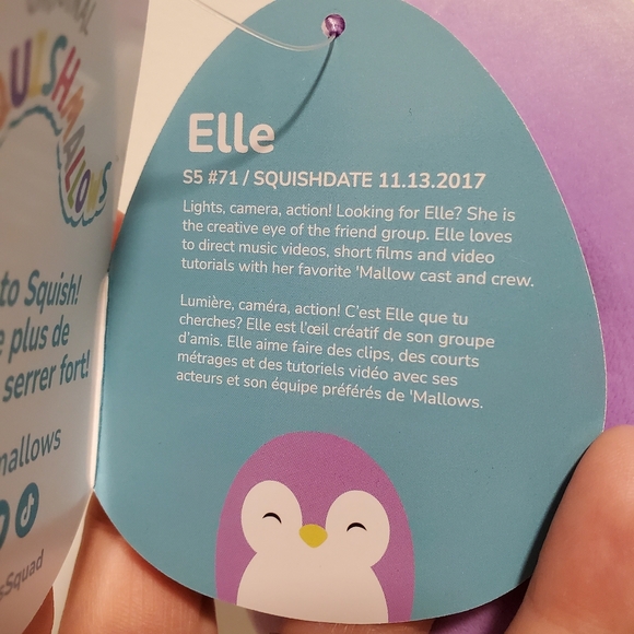 Elle, The Penguin, 5" Canadian Tag Squishmallows - Picture 7 of 8